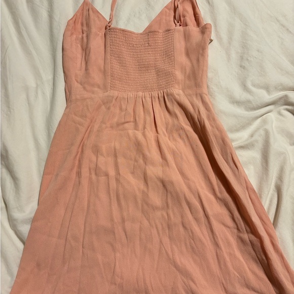 Aritzia Wilfred Free Vivienne Pink V Neck Mini Camisole Minimalist Slip Dress - Picture 2 of 3